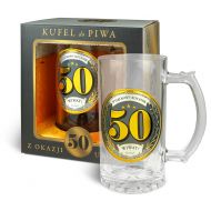 Kufel do piwa Gold Z okazji 50 urodzin 50 Wiwat! 5558 - kufel_gold_50_urodziny.498335.0x800.jpg