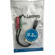 Adapter Mini Jack 3,5mm M 4pin 2xMini Jack 3,5mm F 3pin 20cm 9918 Lanberg  - maly_img_1645-photoroom.jpg