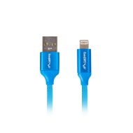 Kabel Lightning (M)>USB A(M) 1,8m niebieski premium Lanberg 26747 - z26747_109314.jpg