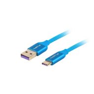 Kabel USB-C(M)>USB-A(M) Premium 0,5m 5A CA-USBO-21CU-0005-BL -niebieski Lanberg  - z26779_109363.jpg