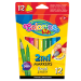 Flamastry dwustronne pędzelkowe COLORINO Kids 12kolorach