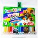 Kredki trójkątne drewniane Jumbo BAMBINO 18kol.+temperówka
