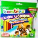 Kredki trójkątne drewniane Jumbo BAMBINO 12kol.+temperówka
