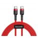 Kabel Baseus CATKLF-H09 USB-C - USB-C PD QC 60W 3A 480Mb/s 2m - czerwony 46965