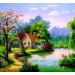 Malowanie po numerach Dom nad stawem,wiosną 40x50cm 1005698 Norimpex