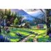 Diamentowa mozaika Dom w lesie z zagrodą dla indyków 80x40cm 2000585 Norimpex