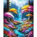 Diamentowa mozaika Wodospad i rzeka przez kolorowy las 30x40cm 5D 2000113 Norimpex