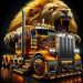 Malowanie po numerach Auto truck z ryczącym lwem 50x40cm 2001745 Norimpex