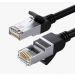 Kabel Ugreen NW101 50190 Ethernet Cat 6 U/UTP okrągły 0.5m - czarny 50190
