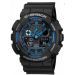 Zegarek męski G-Shock GA 100 1A2ER, Pasek: tworzywo sztuczne, Tarcza kolor: Wyswietlacz cyfrowy, Koperta: Tworzywo sztuczne