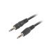 Kabel audio mini Jack 3.5mm M/M 3 PIN 2m czarny LANBERG 24339