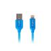 Kabel Lightning (M)>USB A(M) 1,8m niebieski premium Lanberg 26747