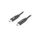 Kabel USB-C 1,8m Ptemium QC 4.0 PD - czarny Z30652 Lanberg
